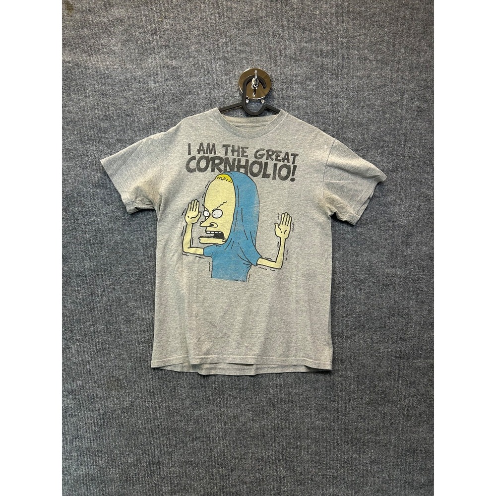 Beavis‎ and Butthead T-Shirt Men's Gray The Great Cornholio Graphic Tee - Medium